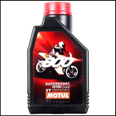 Frasco preto de óleo MOTUL 600 Supersport para motocicletas, 1 litro