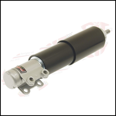 Amortecedor hidráulico preto com etiqueta 'LIMITE'