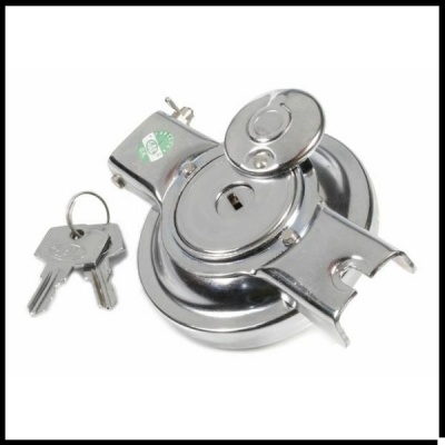 Fecho de segurança metálico cromado com duas chaves