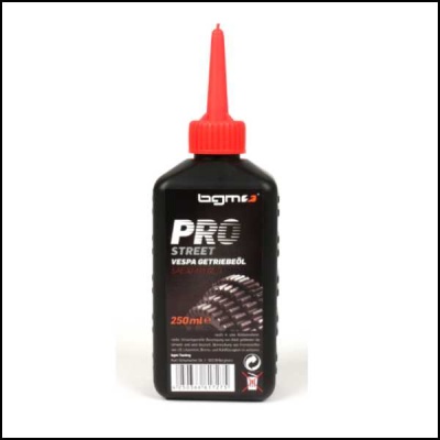 Frasco preto de óleo para engrenagens Vespa com tampa vermelha