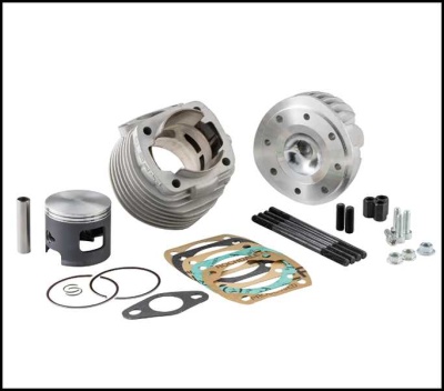 Conjunto de peças mecânicas para motor em metal prateado e juntas coloridas