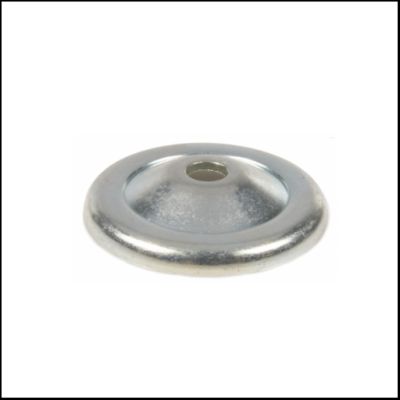 anilha metálica redonda prateada com orifício central