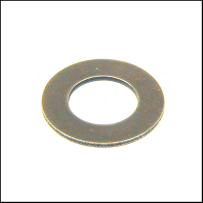 Anilha metálica circular prateada com furo central