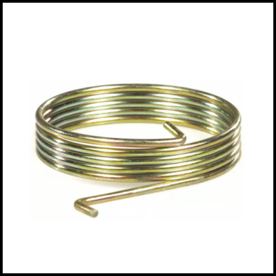 Mola helicoidal metálica circular prateada