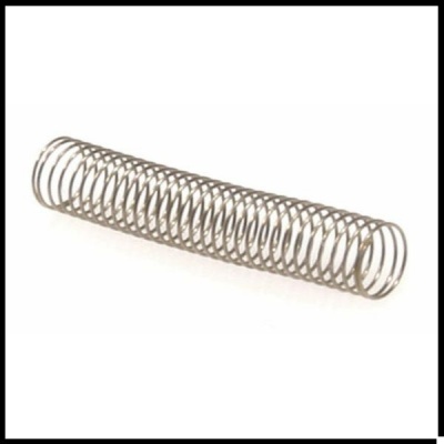 Mola metálica helicoidal prateada