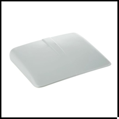 Moldura de teto branca quadrada de plástico com linha central