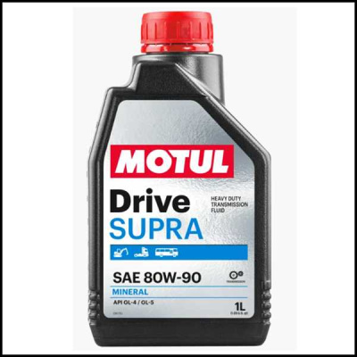 Embalagem preta de fluido de transmissão Motul Drive Supra SAE 80W-90 Mineral 1L
