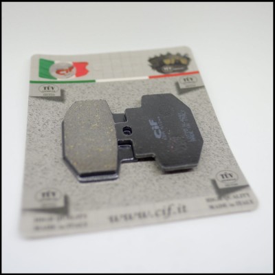 Pastilha de travão para motocicleta embalada num cartão