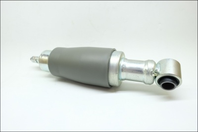 Amortecedor metálico com ponteira de borracha cinzenta