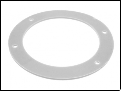 Junta circular branca com cinco furos