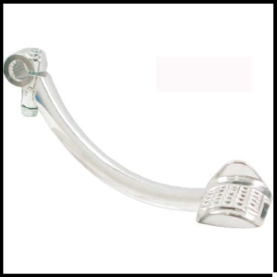 Pedal de mudança de velocidades de metal cromado para mota