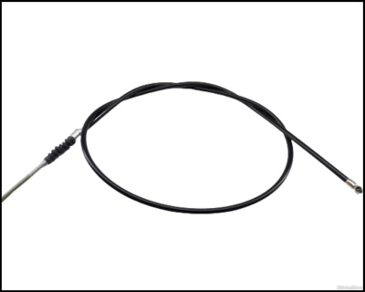 Cabo de aço para bicicleta preto com revestimento de borracha