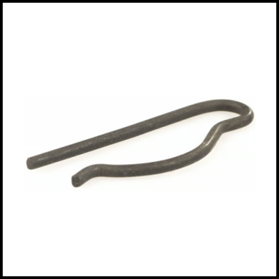 Clip de metal preto em forma curva