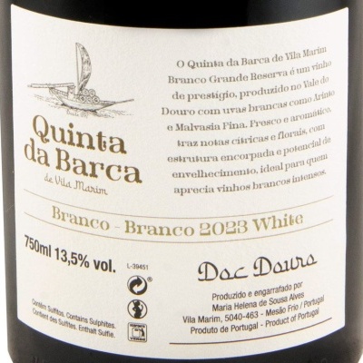 Rótulo vinho branco Quinta da Barca 2023 750ml 13,5% vol. de Portugal