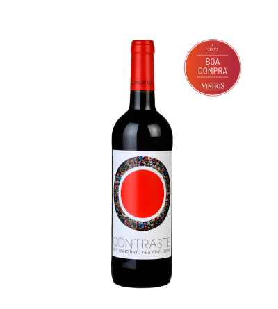 Garrafa de vinho tinto Contraste 2011 com selo 2022 BOA COMPRA