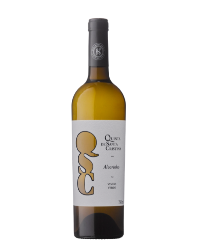 Garrafas de vinho branco Alvarinho Quinta de Santa Cristina