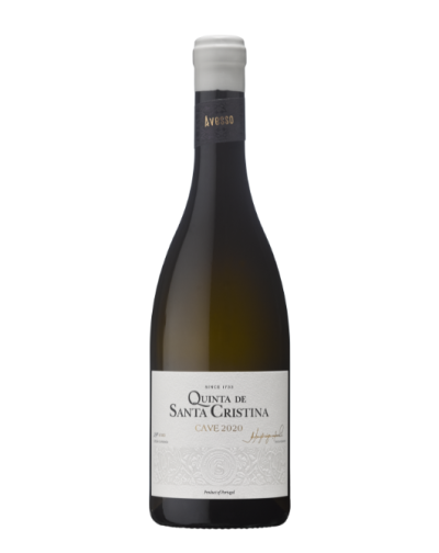 Garrafa de vinho branco Quinta de Santa Cristina Cave 2020 com rótulo e selo