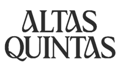 Logotipo com texto ALTAS QUINTAS em preto