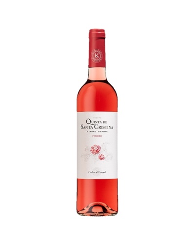 Garrafas de vinho rosé Quinta de Santa Cristina em fundo branco