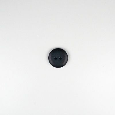Botão preto redondo de plástico com dois furos