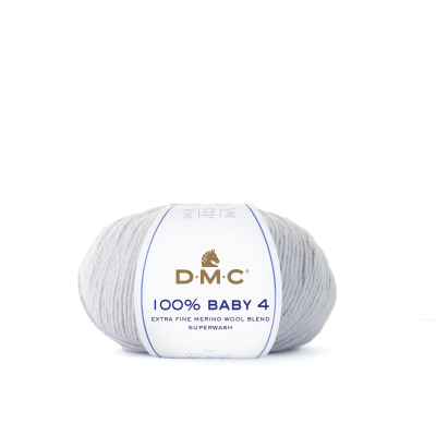 Novelo de lã cinzento claro DMC 100% BABY 4