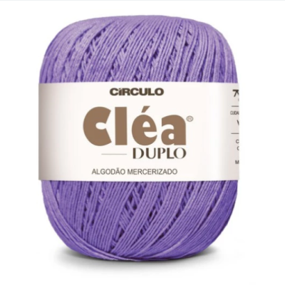 Novelo de linha de algodão mercerizado Cléa Duplo roxo da Círculo