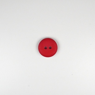 Botão vermelho redondo com dois orifícios