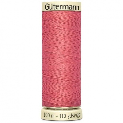 Rolo de linha de costura rosa Gütermann, 100 m 110 yds
