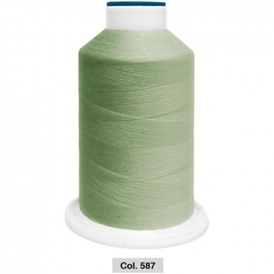 Rolo grande de linha para costura verde claro