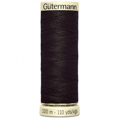 Rolo de linha de costura preto Gütermann 100 m 110 yds