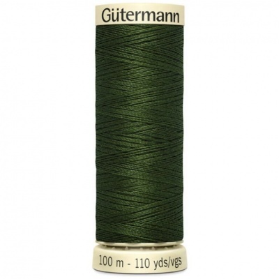 Rolo de linha de coser verde escuro Gütermann 100 metros