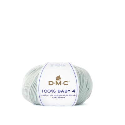 Novelo de fio para tricô DMC 100% Baby 4 cinza claro