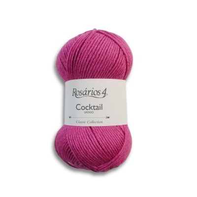 Novelo de lã cor-de-rosa Rosários 4 Cocktail