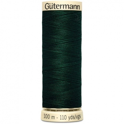 Rolo de linha verde escura Gütermann para costura