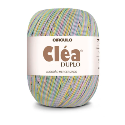 Novelo de fio de algodão mercerizado multicolor Cléa Duplo da marca Círculo