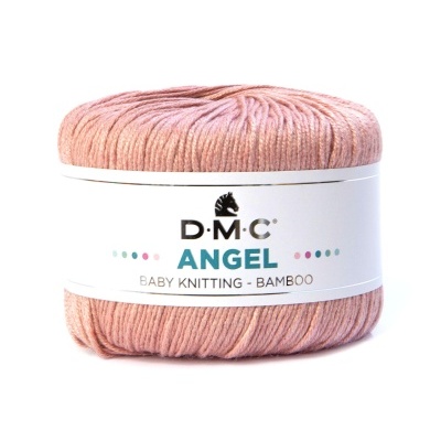 Novelo de fio para tricô cor rosa claro da marca DMC ANGEL
