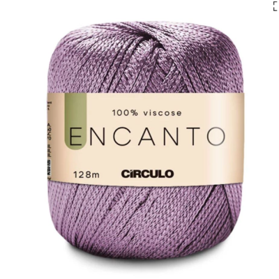 Novelo de fio lilás Encanto 100% viscose Círculo
