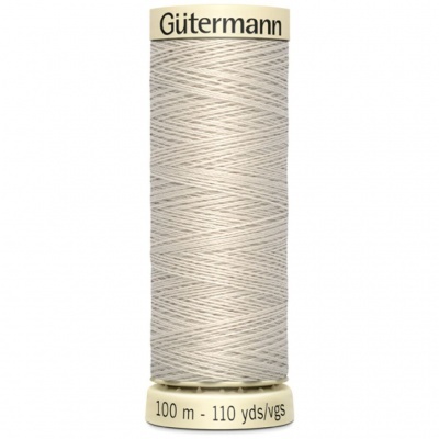 Carda de linha de costura Gutermann cinzento claro 100m/110yds