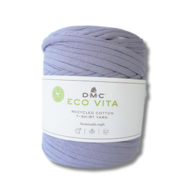 Novel de fio de algodão reciclado lilás claro com etiqueta DMC ECO VITA