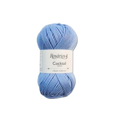 Novelo de lã azul claro Rosários4 Cocktail