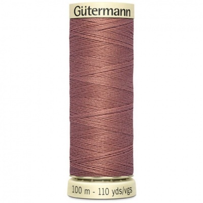 Rolo de linha de costura castanho claro Gütermann 100 m