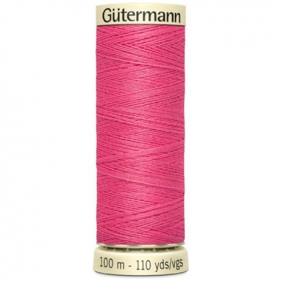 Rolo de linha de costura rosa da marca Gütermann, 100 m - 110 yds