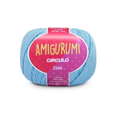 Novelo de fio azul 100% algodão Amigurumi Círculo