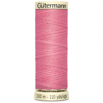 Rolo de linha de costura rosa da marca Gütermann com 100 m, 110 yds