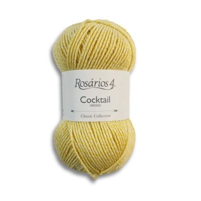 Novelo de lã amarelo claro Rosários 4 Cocktail Classic Collection