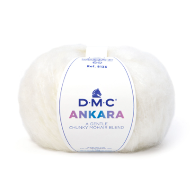 Novelo de lã branca D.M.C ANKARA com etiqueta
