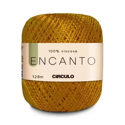 Rolo de fio mostarda viscose 100% marca Círculo