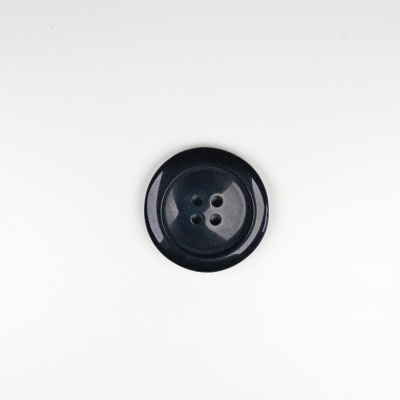 Botão redondo preto de plástico com quatro furos