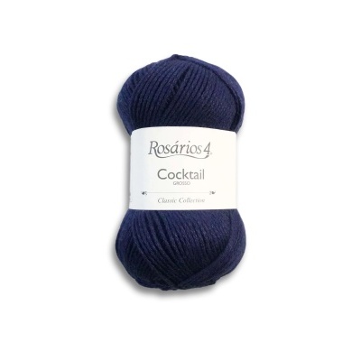 Novelo de lã azul escura Rosários 4 Cocktail Classic Collection