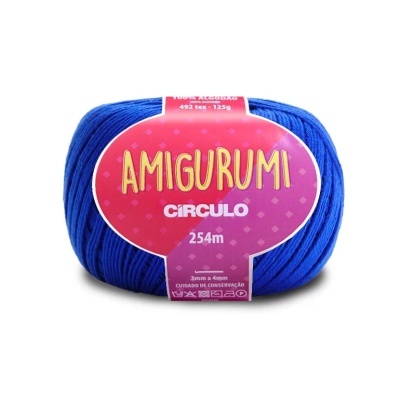 Novelo de fio azul royal Amigurumi Círculo